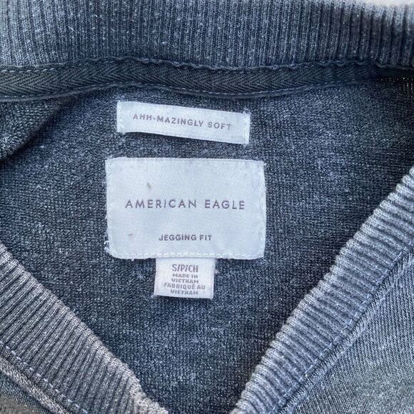 American Eagle Grey Drop Waist Knee Length Dress - Picture 6 of 7